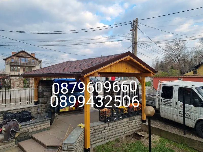Двускатен навес – снимка 22
