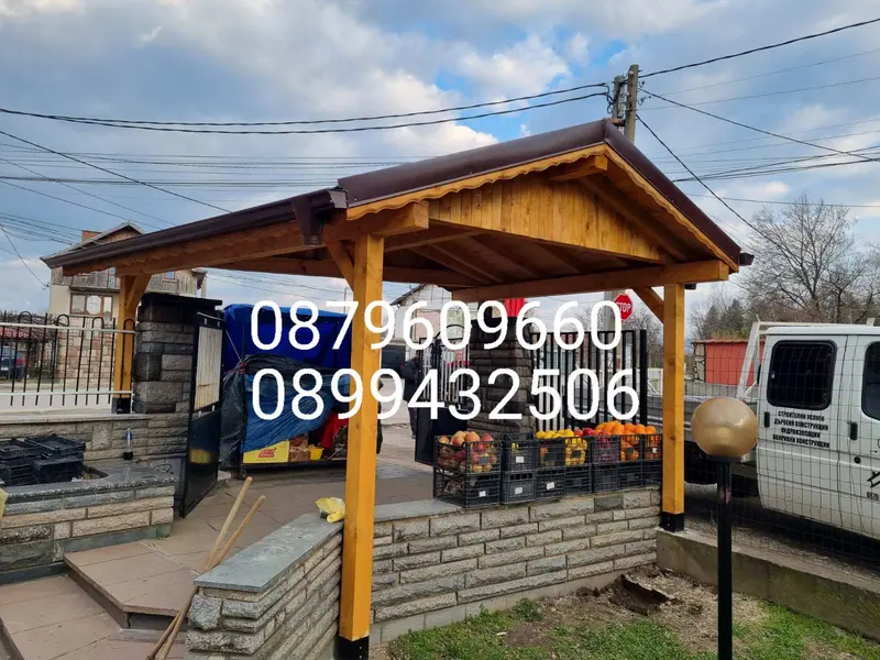 Двускатен навес – снимка 38
